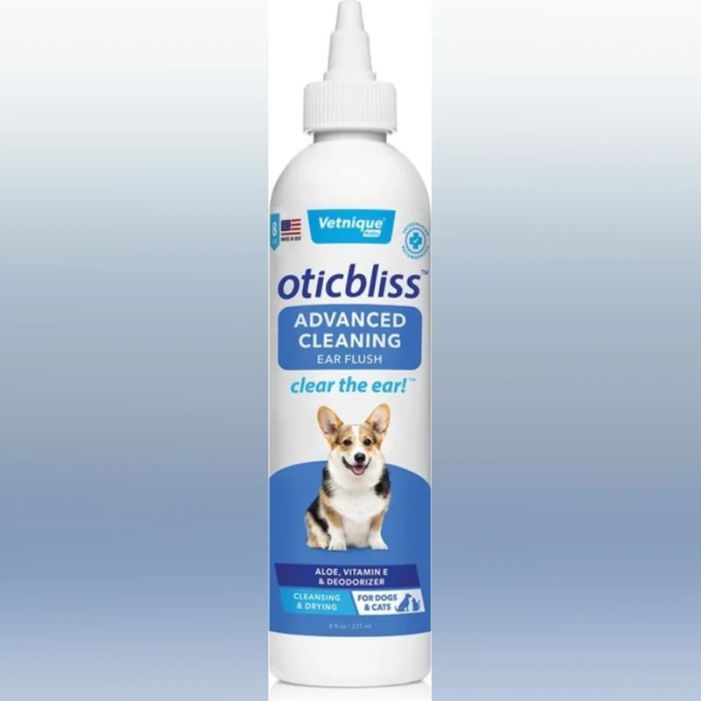 Vetnique Labs Oticbliss Ear Flush Advanced Cleaning Dog/Cat Medicated Ear Rinse